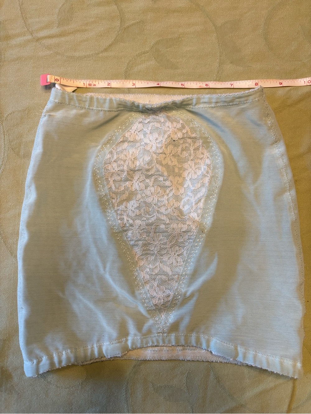 Vintage Blue Lace Inset Women's Girdle